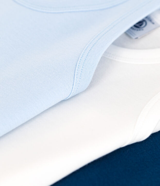 Lot de 3 d&eacute;bardeurs enfant en coton unis multicouleur