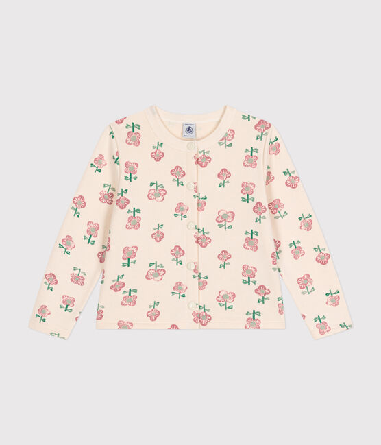 Cardigan en molleton enfant fille blanc AVALANCHE/ MULTICO