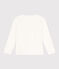 Tee-shirt manches longues enfant garçon blanc MARSHMALLOW