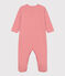 Pyjama bébé milleraies en coton orange ABRICOT/ MARSHMALLOW