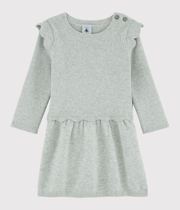 PETIT BATEAU - Robe bébé fille en laine et coton