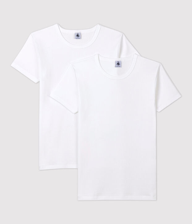 Lot de 2 tee-shirts manches courtes blancs gar&ccedil;on multicouleur