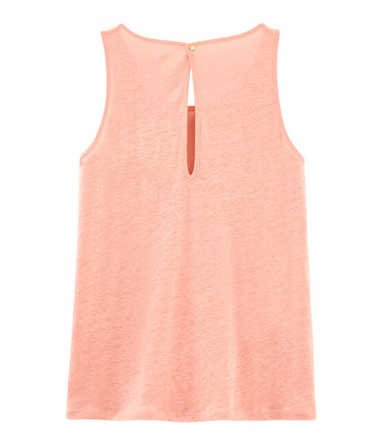 Débardeur femme en lin irisé rose ROSAKO/rose COPPER