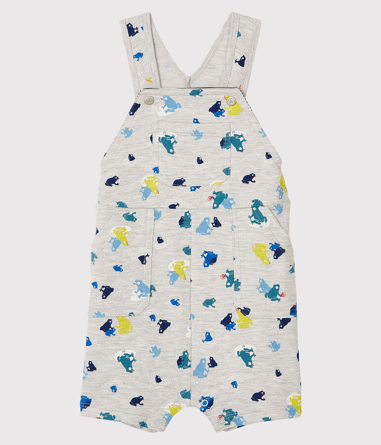 Salopette b&eacute;b&eacute; gar&ccedil;on imprim&eacute;e gris/multicouleur