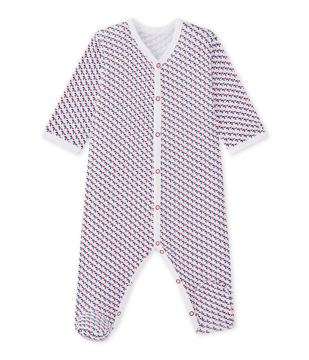 Dors bien b&eacute;b&eacute; gar&ccedil;on imprim&eacute; blanc/multicouleur