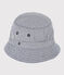 Bob rayé enfant garçon en serge bleu MEDIEVAL/blanc MARSHMALLOW