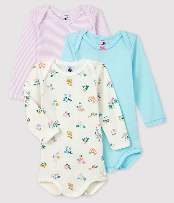 Lot de 3 bodies manches longues bébé fille variante 1