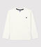 T-shirt en coton bio enfant fille / garçon blanc MARSHMALLOW