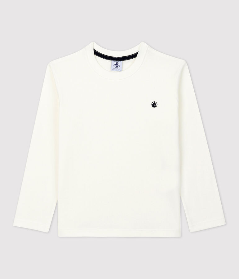 T-shirt en coton bio enfant fille / gar&ccedil;on blanc