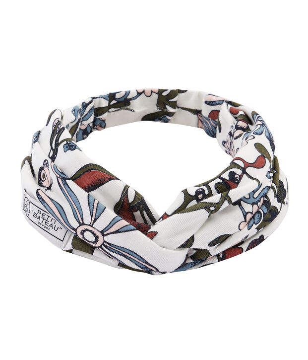 Bandeau femme blanc/multicouleur