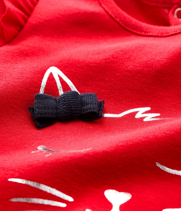 Blouse manches longues b&eacute;b&eacute; fille rouge