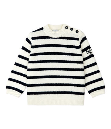 PETIT BATEAU - Pull en laine et coton bébé.