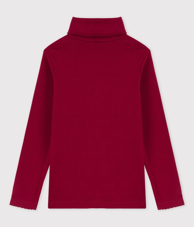 Sous-pull en coton fille rouge