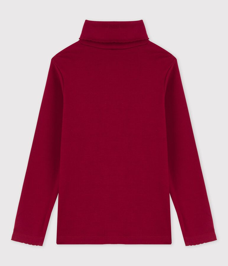 Sous-pull en coton fille rouge SANGRIA