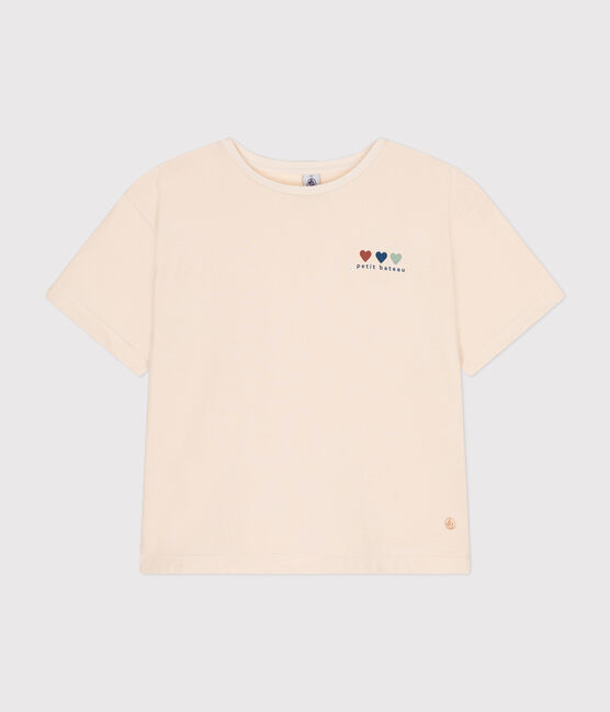 Tee-shirt le Boxy en coton femme écru AVALANCHE