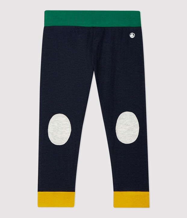 Pantalon en coton b&eacute;b&eacute;. bleu/multicouleur