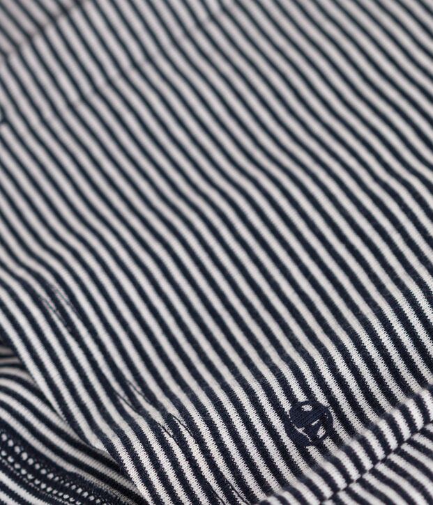 Cardigan en tubique ray&eacute; b&eacute;b&eacute; bleu/blanc