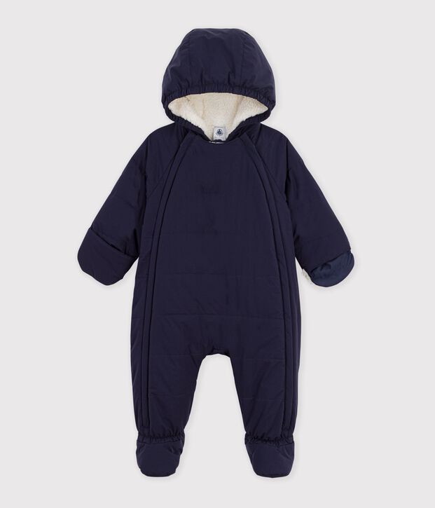 Combipilote b&eacute;b&eacute; en polyester et sa doublure en sherpa bleu marine