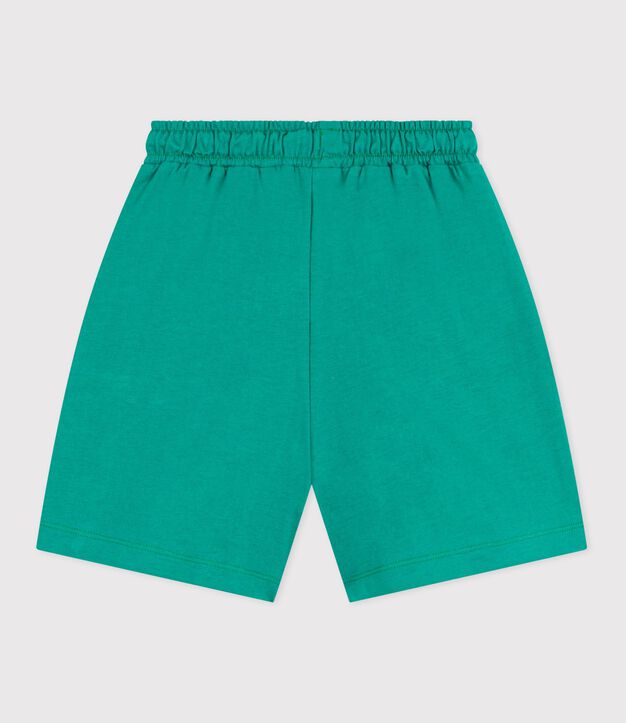 Bermuda short enfant en coton uni vert