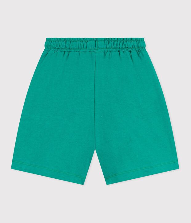 Bermuda short enfant en coton uni vert