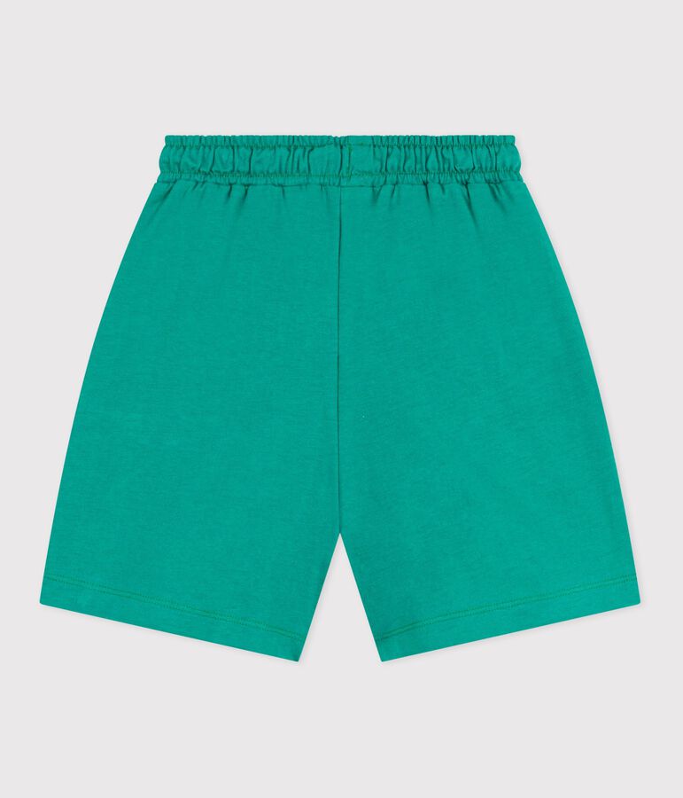 Bermuda short enfant en coton uni vert