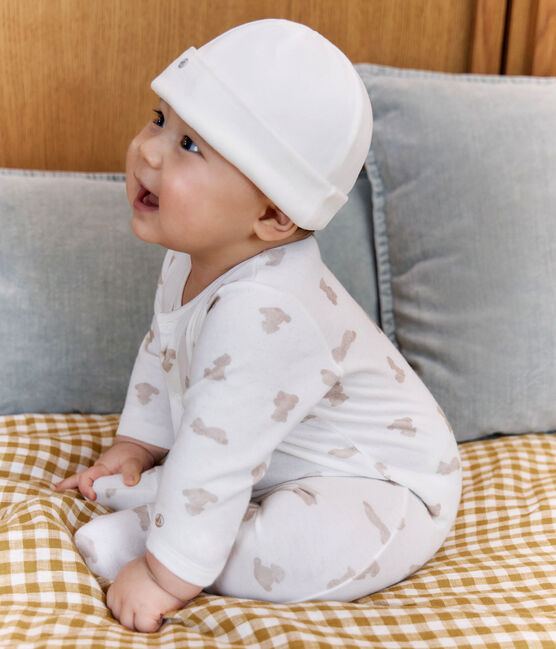Pyjama bébé en tubique imprimé MARSHMALLOW/ BRUN