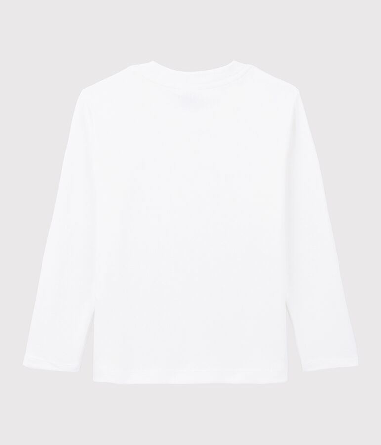 Tee-shirt en coton enfant fille - gar&ccedil;on blanc