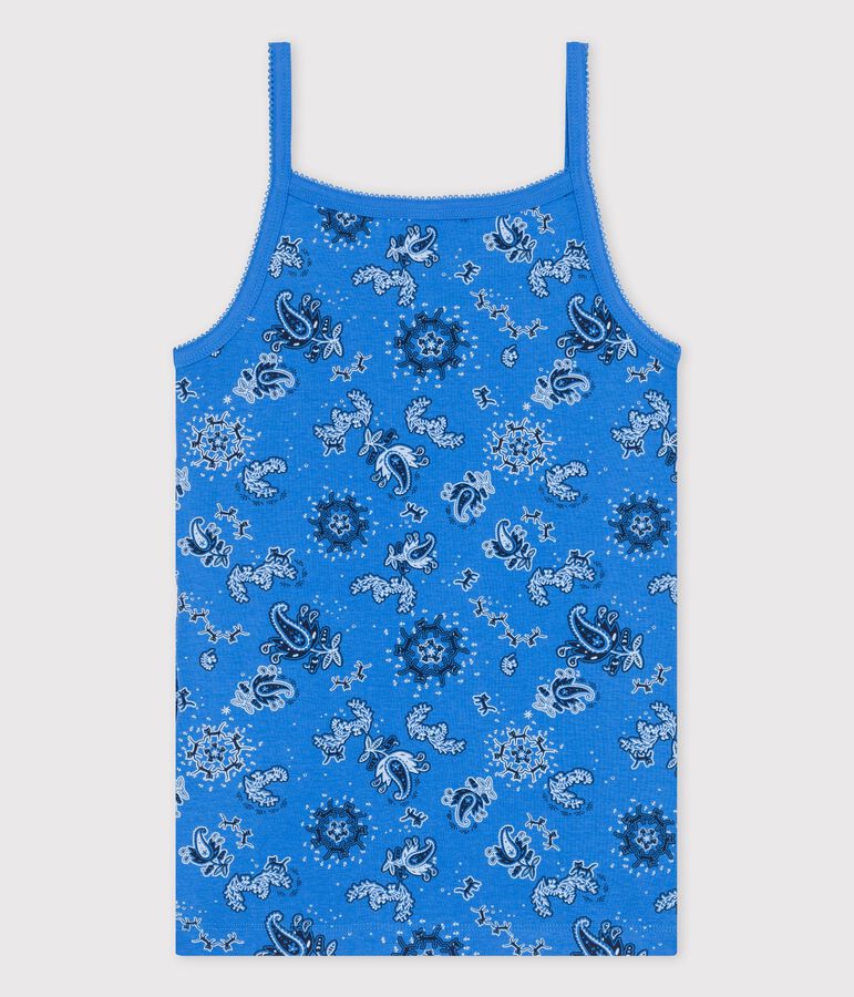 Chemise &agrave; bretelles L'ICONIQUE en coton BIO Femme bleu/multicouleur