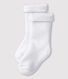 Chaussettes blanches bébé en éponge