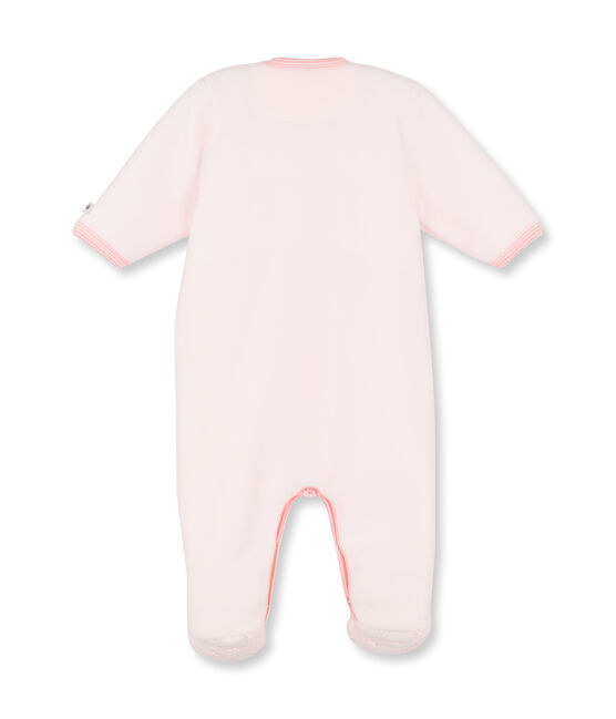 Combichaud bébé fille en polaire rose Vienne