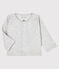 Cardigan bébé en côte 2x2 en coton biologique gris BELUGA CHINE