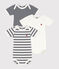 Lot de 3 bodies manches courtes bébé variante 1
