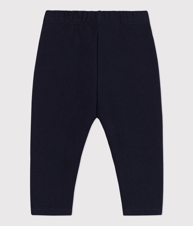 Pantalon b&eacute;b&eacute; en molleton uni bleu marine