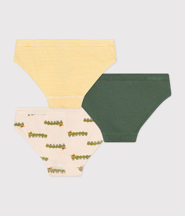 Lot de 3 slips millepatte en coton enfant multicouleur