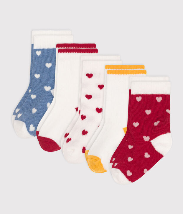 5 paires de chaussettes b&eacute;b&eacute; en coton c&oelig;urs multicouleur