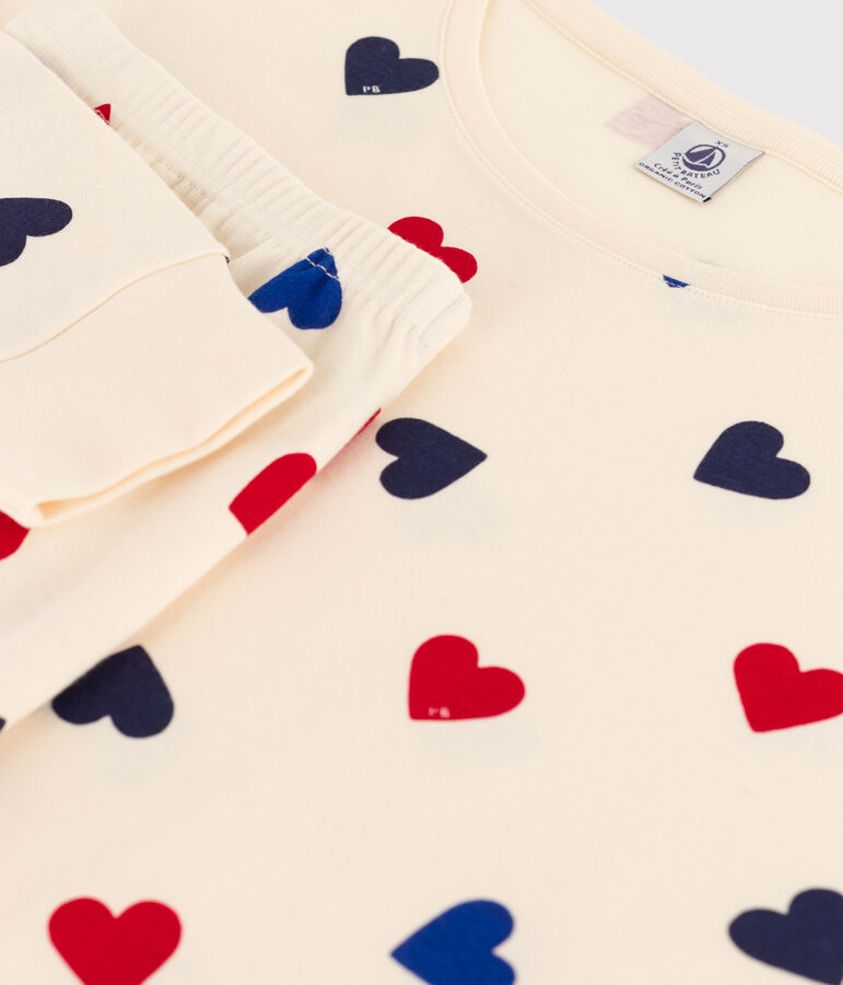 Pyjama c&oelig;ur en coton femme blanc AVALANCHE/ MULTICO