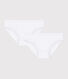 Lot de 2 culottes blanches petite fille