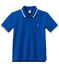 Polo garçon en jersey piqué bleu PERSE