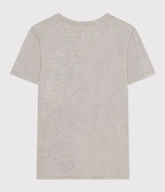 Tee-shirt LE DROIT col rond en coton Femme gris CHATON CHINE