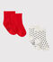 Lot de 2 paires de chaussettes bébé fille blanc LOT