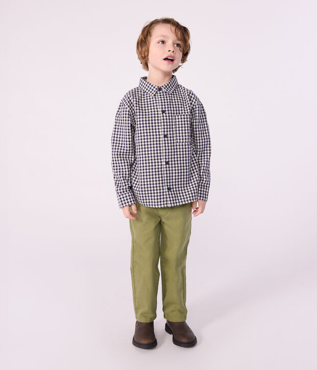 Pantalon enfant en denim vert