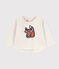 Tee-shirt manches longues bébé en tubique beige MONTELIMAR CHINE