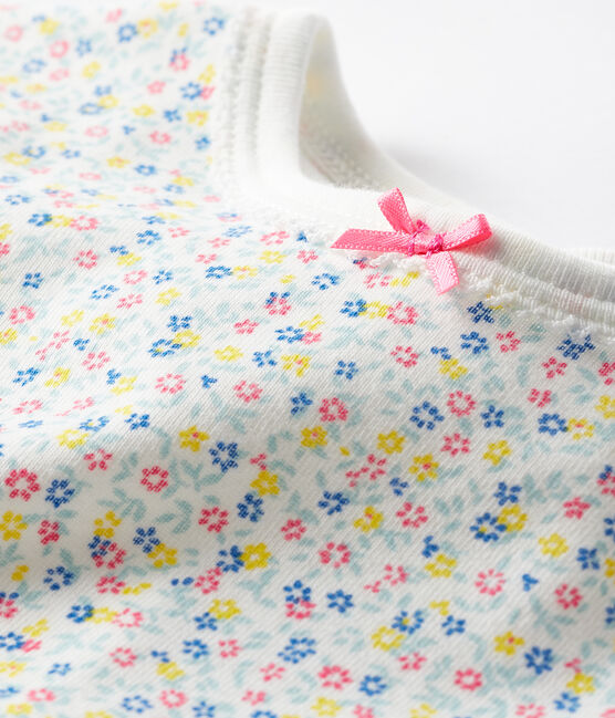 Dors bien bébé fille en côte blanc MARSHMALLOW/blanc MULTICO