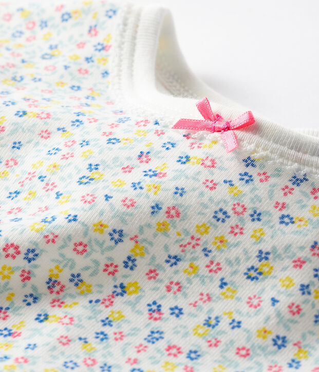 Dors bien b&eacute;b&eacute; fille en c&ocirc;te blanc/multicouleur