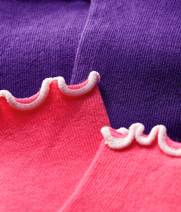 Lot de 2 paires de chaussettes b&eacute;b&eacute; fille multicouleur