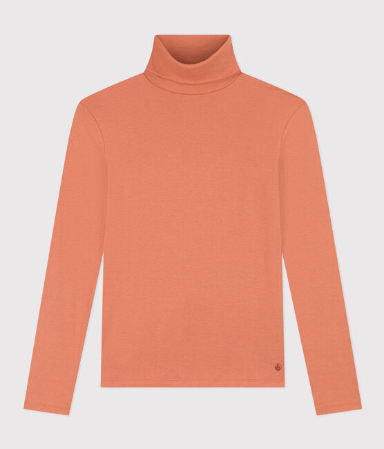 Tee-shirt col roulé L'ICONIQUE en coton Femme rose SIENNA