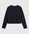 Cardigan en laine et coton enfant fille bleu SMOKING