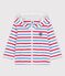 Sweatshirt à capuche rayé en jersey épais bébé blanc MARSHMALLOW/blanc MULTICO