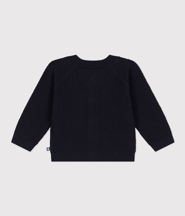 Cardigan en tricot de coton b&eacute;b&eacute; bleu