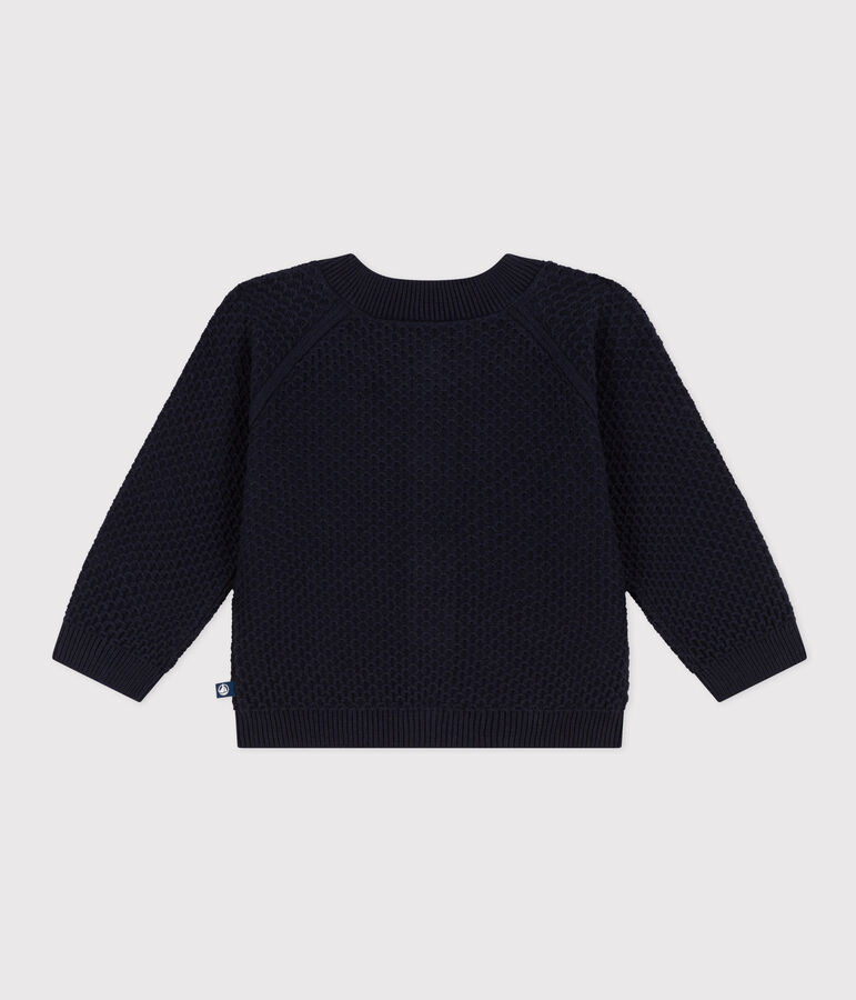 Cardigan en tricot de coton b&eacute;b&eacute; bleu